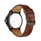 Buy Shop Guess Rigor Analog Black Dial Brown Leather Strap Watch For Men - W0040G8 USA Online
