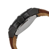Buy Shop Guess Rigor Analog Black Dial Brown Leather Strap Watch For Men - W0040G8 USA Online