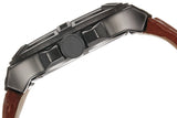 Buy Shop Guess Rigor Analog Black Dial Brown Leather Strap Watch For Men - W0040G8 USA Online