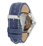 Buy Shop Guess Rigor Analog Blue Dial Blue Denim Strap Watch For Men - W0040G6 USA Online