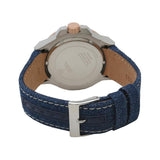 Buy Shop Guess Rigor Analog Blue Dial Blue Denim Strap Watch For Men - W0040G6 USA Online