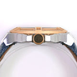 Buy Shop Guess Rigor Analog Blue Dial Blue Denim Strap Watch For Men - W0040G6 USA Online
