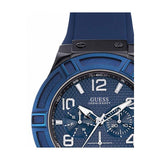Buy Shop Guess Rigor Analog Blue Dial Blue Rubber Strap Watch For Men - W0248G5 USA Online