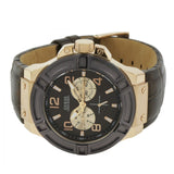 Buy Shop Guess Rigor Analog Brown Dial Brown Leather Strap Watch For Men - W0040G3 USA Online