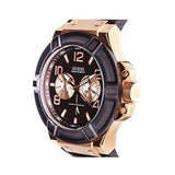 Buy Shop Guess Rigor Analog Brown Dial Brown Leather Strap Watch For Men - W0040G3 USA Online