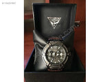 Buy Shop Guess Rigor Analog Quartz Black Dial Brown Leather Strap Watch For Men - W0040G2 USA Online