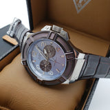 Buy Shop Guess Rigor Analogue Quartz Blue Dial Brown Leather Strap Watch For Men - W0040G10 USA Online