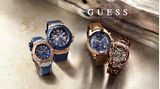 Buy Shop Guess Rigor Analogue Quartz Blue Dial Brown Leather Strap Watch For Men - W0040G10 USA Online