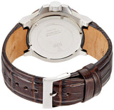 Buy Shop Guess Rigor Analogue Quartz Blue Dial Brown Leather Strap Watch For Men - W0040G10 USA Online