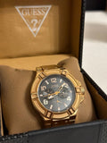 Buy Shop Guess Rigor Multi Function Black Dial Rose Gold Steel Strap Watch For Men - W0218G3 USA Online