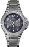 Buy Shop Guess Rigor Multifunction Black Dial Black Steel Strap Watch For Men - W0218G1 USA Online