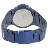 Buy Shop Guess Rigor Multifunction Black Dial Blue Steel Strap Watch for Men - W0218G4 USA Online