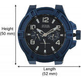 Buy Shop Guess Rigor Multifunction Black Dial Blue Steel Strap Watch for Men - W0218G4 USA Online