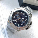 Buy Shop Guess Rigor Quartz Black Dial Silver Steel Strap Watch For Men - W0218G2 USA Online