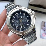 Buy Shop Guess Rigor Quartz Black Dial Silver Steel Strap Watch For Men - W0218G2 USA Online