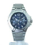 Buy Shop Guess Rigor Quartz Black Dial Silver Steel Strap Watch For Men - W0218G2 USA Online