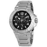 Buy Shop Guess Rigor Quartz Black Dial Silver Steel Strap Watch For Men - W0218G2 USA Online