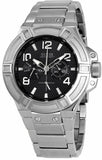 Buy Shop Guess Rigor Quartz Black Dial Silver Steel Strap Watch For Men - W0218G2 USA Online