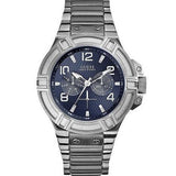 Buy Shop Guess Rigor Quartz Black Dial Silver Steel Strap Watch For Men - W0218G2 USA Online
