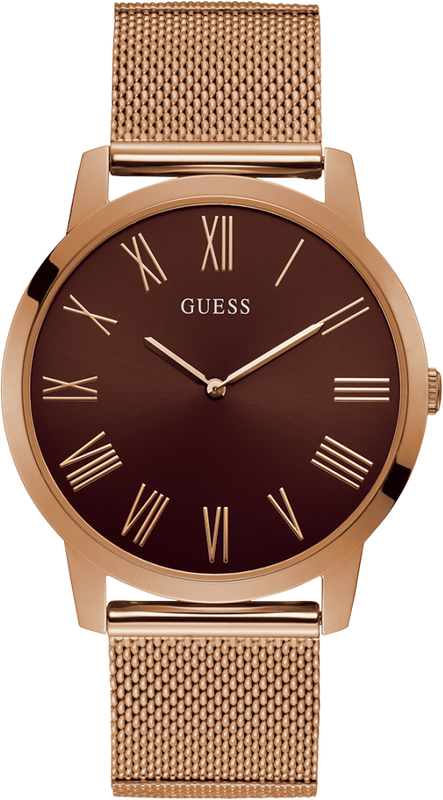 Buy Shop Guess Analog Brown Dial Brown Mesh Bracelet Watch for Men - GW0074G1 USA Online
