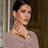 Buy Shop Guess Rumour Quartz Gold Dial Gold Steel Strap Watch For Women - GW0613L2 USA Online