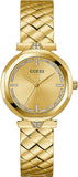 Buy Shop Guess Rumour Quartz Gold Dial Gold Steel Strap Watch For Women - GW0613L2 USA Online