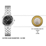Buy Shop Guess Rumour Quartz Black Dial Silver Steel Strap Watch For Women - GW0613L1 USA Online