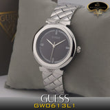 Buy Shop Guess Rumour Quartz Black Dial Silver Steel Strap Watch For Women - GW0613L1 USA Online