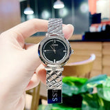 Buy Shop Guess Rumour Quartz Black Dial Silver Steel Strap Watch For Women - GW0613L1 USA Online