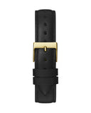 Buy Shop Guess Rumour Quartz Gold Dial Black Leather Strap Watch For Women - GW0689L2 USA Online