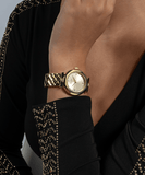 Buy Shop Guess Rumour Quartz Gold Dial Gold Steel Strap Watch For Women - GW0613L2 USA Online
