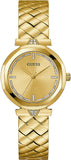 Buy Shop Guess Rumour Quartz Gold Dial Gold Steel Strap Watch For Women - GW0613L2 USA Online