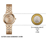 Buy Shop Guess Rumour Quartz Rose Gold Dial Rose Gold Steel Strap Watch For Women - GW0613L3 USA Online