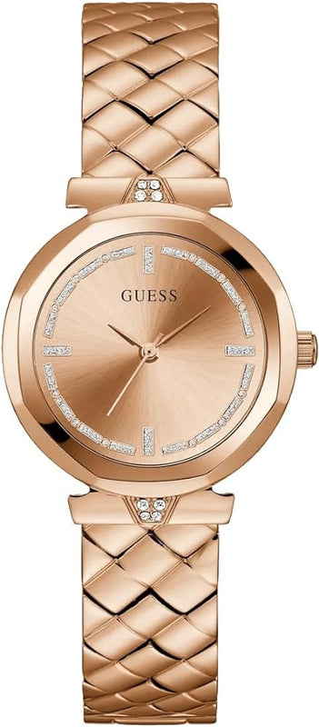 Buy Shop Guess Rumour Quartz Rose Gold Dial Rose Gold Steel Strap Watch For Women - GW0613L3 USA Online