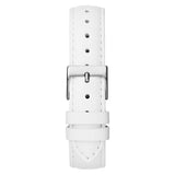 Buy Shop Guess Rumour Silver Dial White Leather Strap Watch For Women - GW0689L1 USA Online