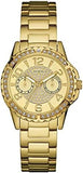 Buy Shop Guess Sassy Analog Quartz Gold Dial Gold Steel Strap Watch For Women - W0705L2 USA Online