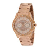 Buy Shop Guess Sassy Quartz White Dial Rose Gold Steel Strap Watch For Women - W0705L3 USA Online