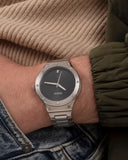 Buy Shop Guess Scope Black Dial Silver Steel Strap Watch for Men - GW0427G1 USA Online