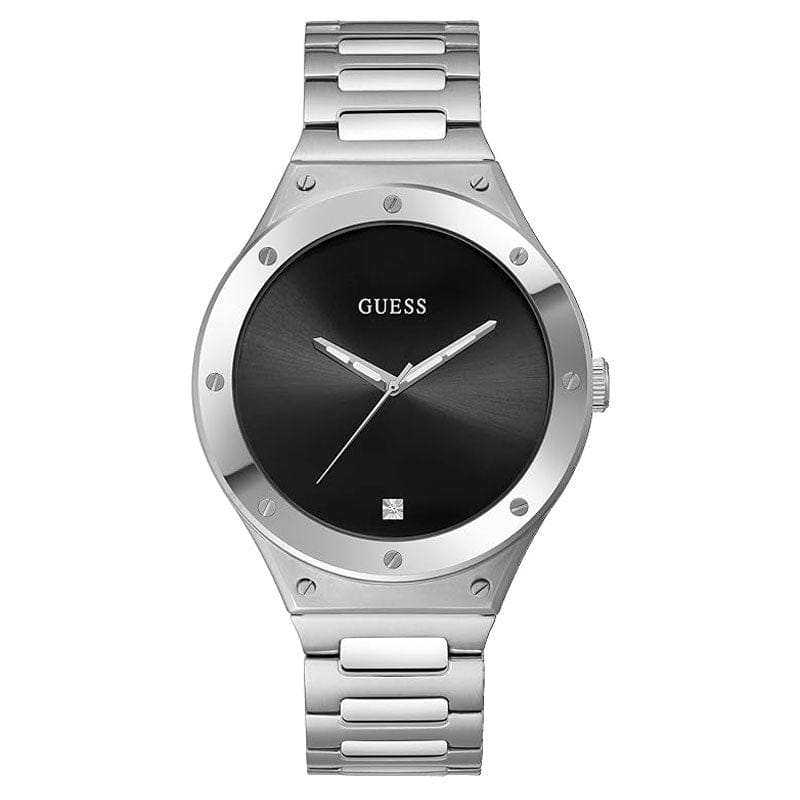 Buy Shop Guess Scope Black Dial Silver Steel Strap Watch for Men - GW0427G1 USA Online