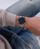 Buy Shop Guess Scope Black Dial Silver Steel Strap Watch for Men - GW0454G1 USA Online