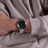 Buy Shop Guess Scope Black Dial Silver Steel Strap Watch for Men - GW0454G1 USA Online