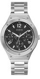 Buy Shop Guess Scope Black Dial Silver Steel Strap Watch for Men - GW0454G1 USA Online