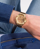 Buy Shop Guess Scope Gold Dial Gold Steel Strap Watch for Men - GW0454G2 USA Online