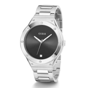 Buy Shop Guess Scope Black Dial Silver Steel Strap Watch for Men - GW0427G1 USA Online