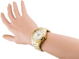 Buy Shop Guess Siren Diamonds Silver Dial Gold Steel Strap Watch for Women - W0442L2 USA Online