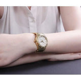 Buy Shop Guess Siren Diamonds Silver Dial Gold Steel Strap Watch for Women - W0442L2 USA Online