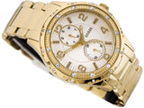 Buy Shop Guess Siren Diamonds Silver Dial Gold Steel Strap Watch for Women - W0442L2 USA Online