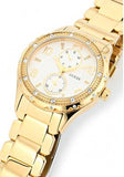 Buy Shop Guess Siren Diamonds Silver Dial Gold Steel Strap Watch for Women - W0442L2 USA Online