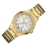 Buy Shop Guess Siren Diamonds Silver Dial Gold Steel Strap Watch for Women - W0442L2 USA Online
