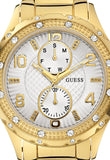 Buy Shop Guess Siren Diamonds Silver Dial Gold Steel Strap Watch for Women - W0442L2 USA Online